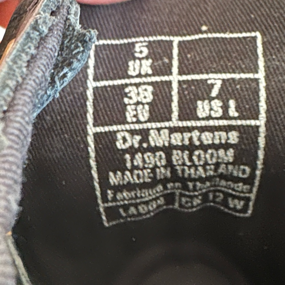 DR. MARTENS 1490 FLORAL BLOOM LEATHER MID-CALF BOOTS - Picture 7 of 13
